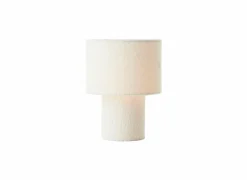 Tafellamp Teddy E27 H30cm - metaal/stof - beige