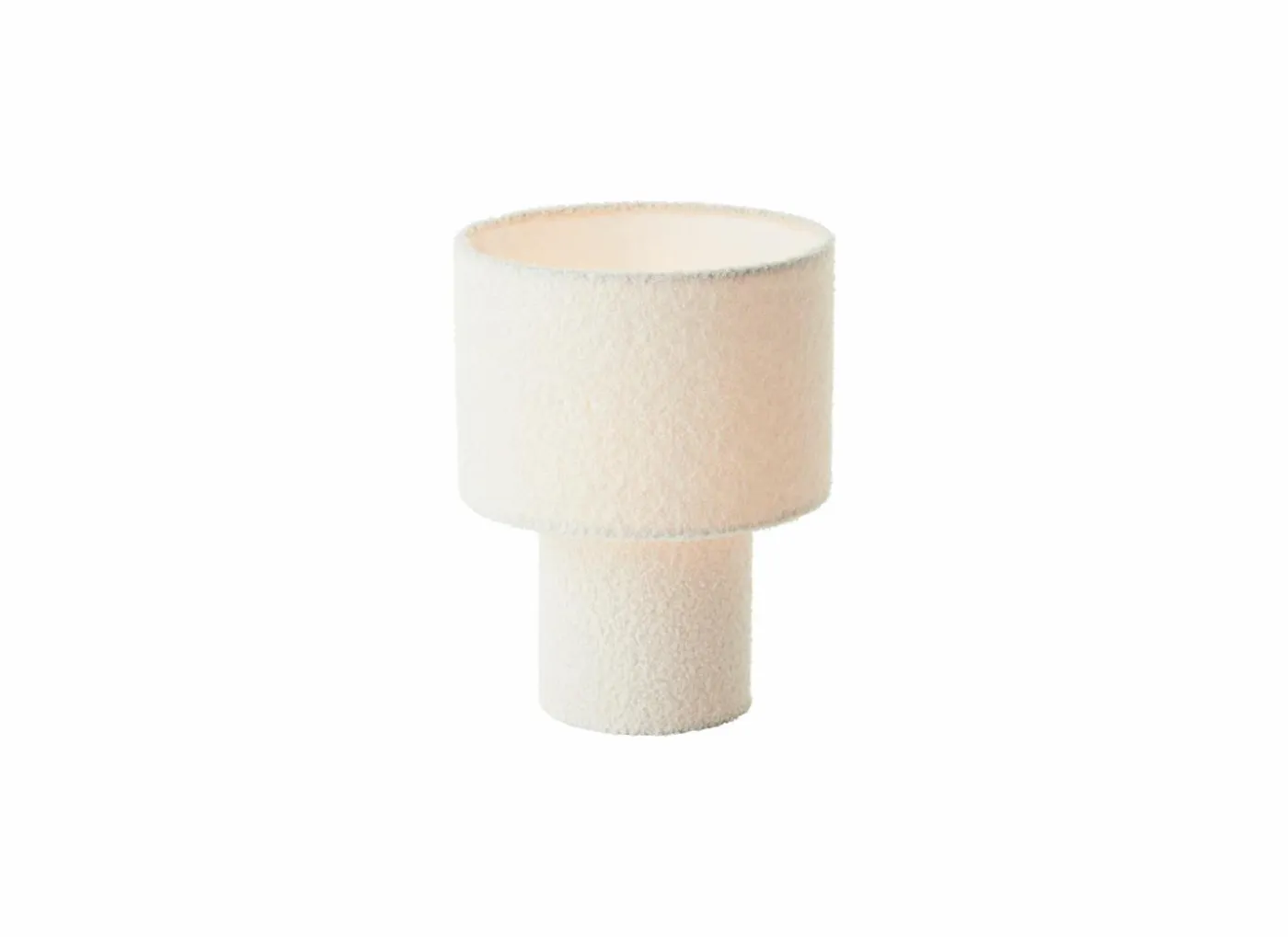 Tafellamp Teddy E27 H30cm - metaal/stof - beige