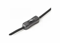 Tafellamp Tony E27 H30cm - metaal/stof - geel