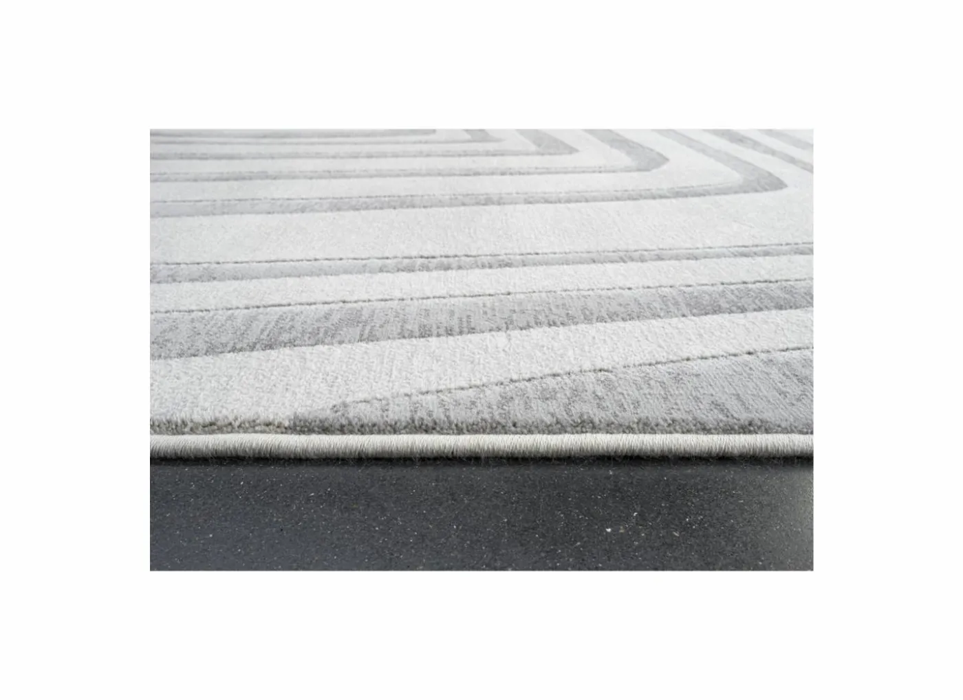 Tapijt Aspero 120x170cm - polyestervezel - wit & grijs