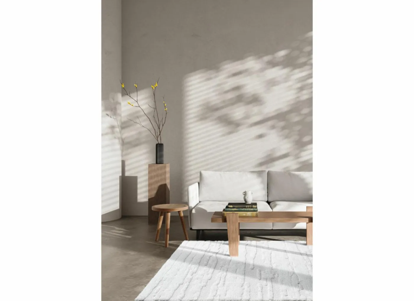 Tapijt Madagaskar 240x300cm - polyestervezel - wit