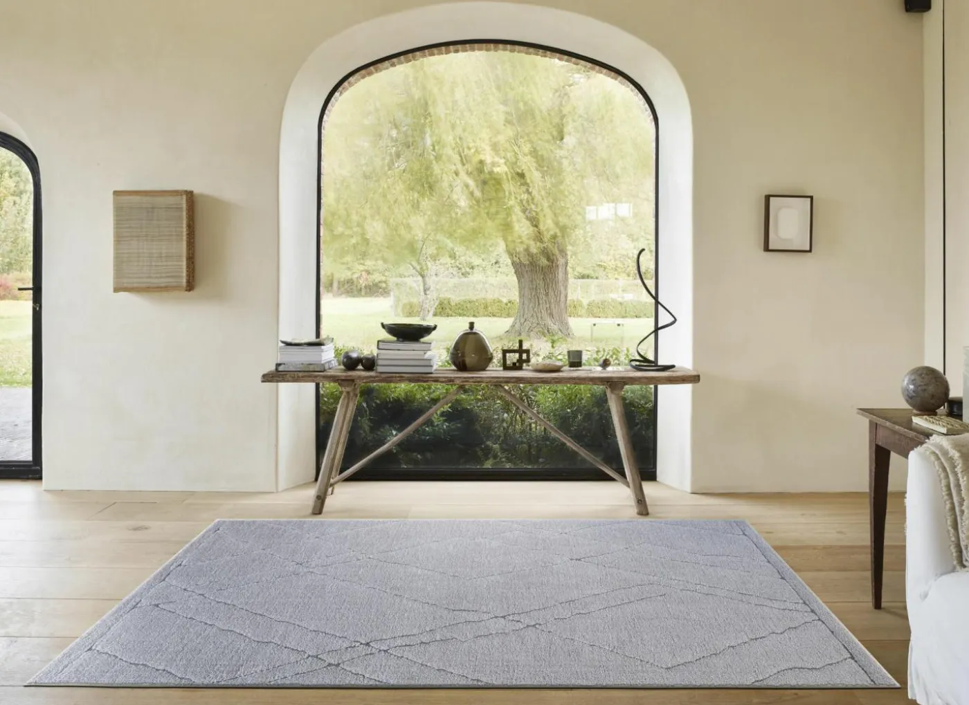 Tapijt Madagaskar 240x300cm - polyestervezel - lichtgrijs