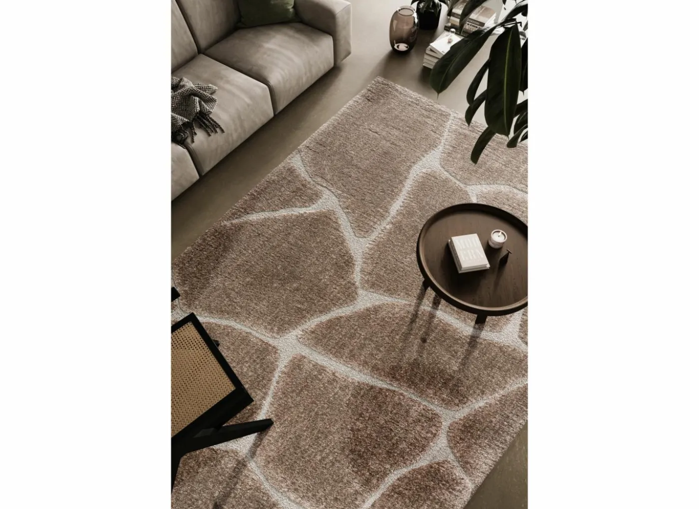 Tapijt Madagaskar 133x195cm - polyestervezel - bruin