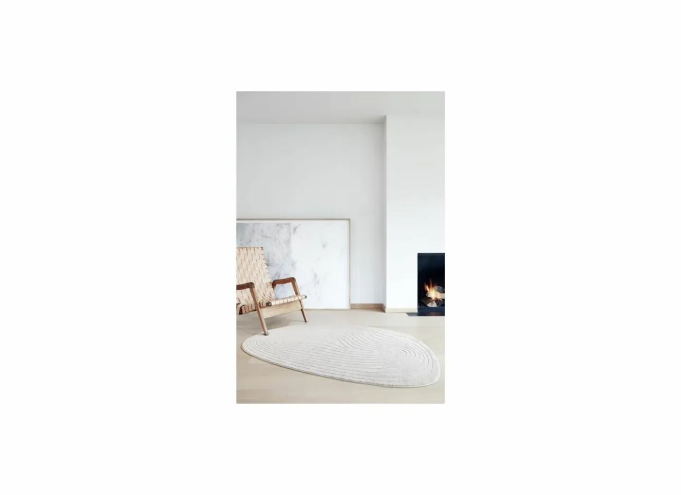 Tapijt Trevos 240x340cm - polyestervezel - beige & wit