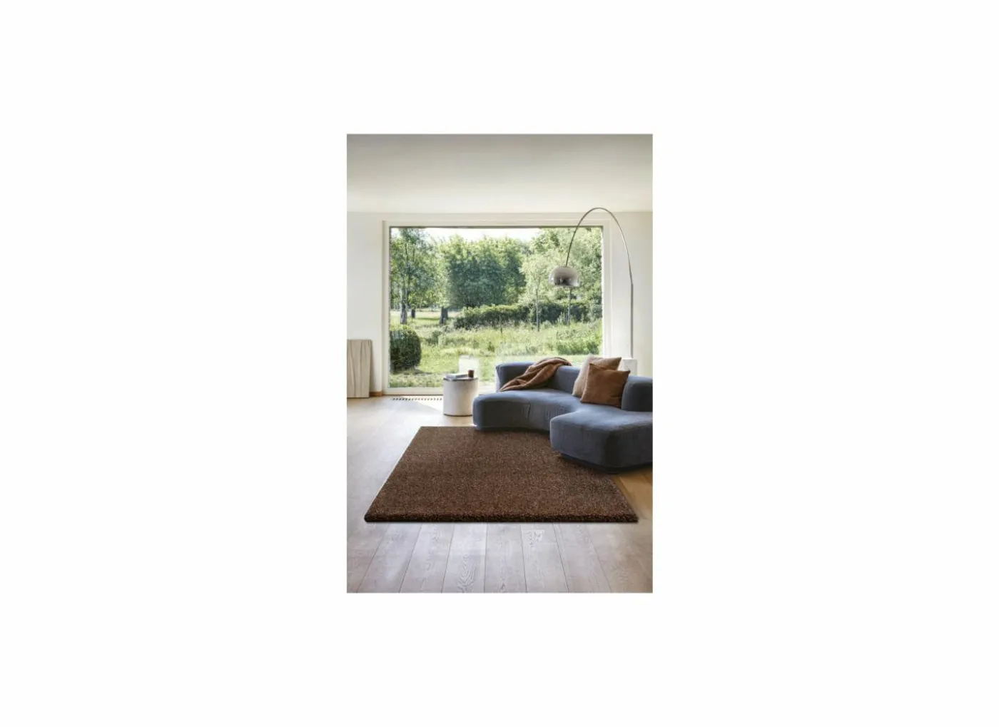 Tapijt Twister 160x160cm - polypropyleen - bruin & roest
