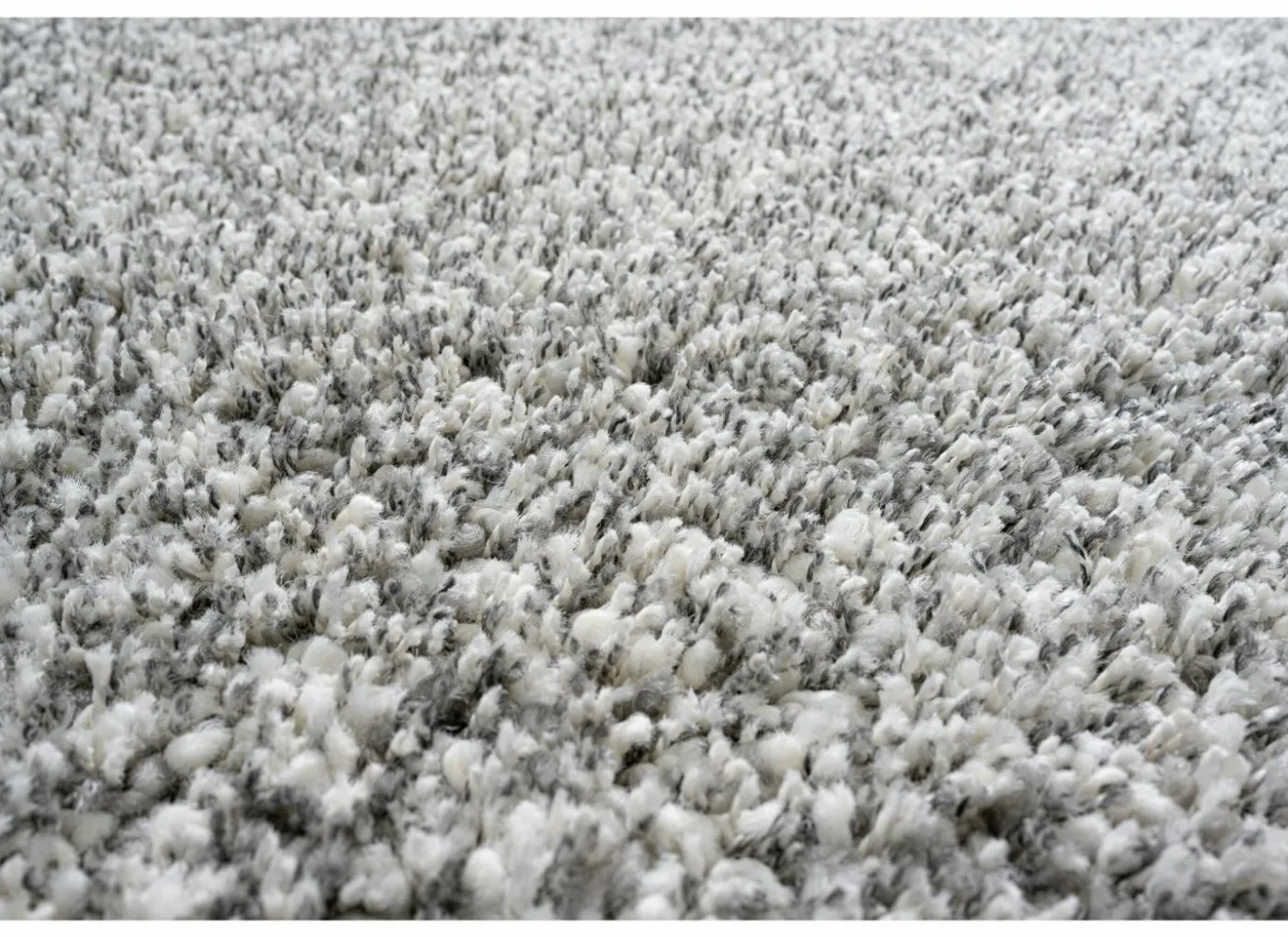 Tapijt Twister 200x250cm - polypropyleen - wit & zilver