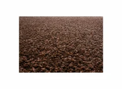 Tapijt Twister 65x130cm - polypropyleen - bruin & roest