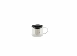 Thee infuser 0,6L - glas - zwart