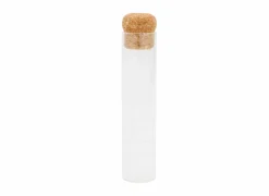 Thee infuser met kurkstop Ø2,9x14,6cm - glas/kurk - transparant