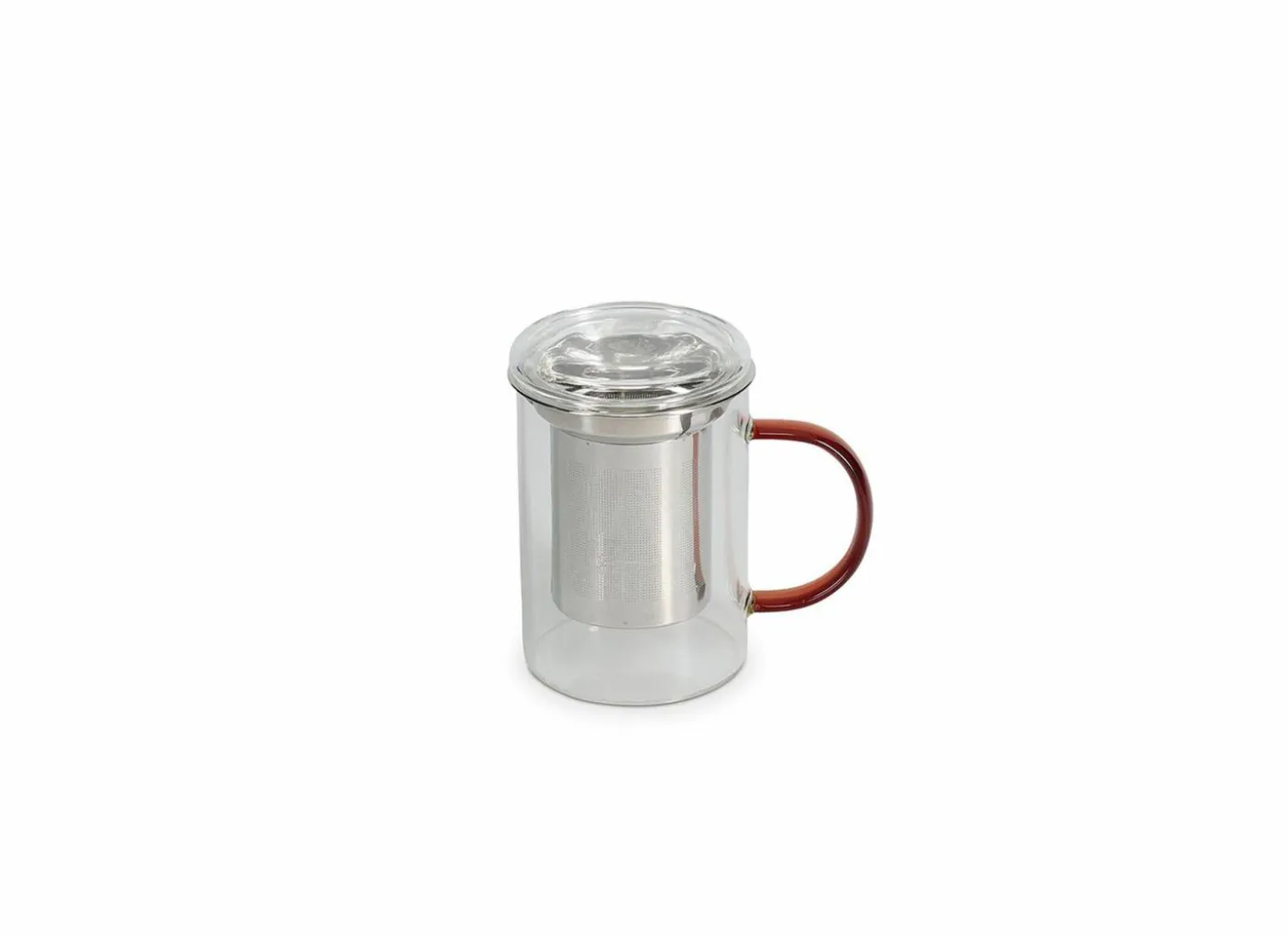 Theebeker Liv 43cl - glas - amber & transparant