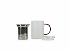 Theebeker Liv 43cl - glas - amber & transparant
