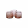 Theelichthouder Cassis Ø11x10cm - glas - roze