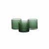 Theelichthouder Cassis Ø11x10cm - glas - groen