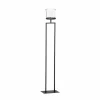 Theelichthouder Ludowik H100cm - metaal & glas - zwart
