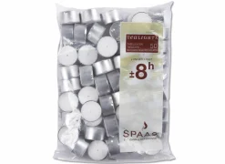 Theelichtjes 8u wit, set van 50