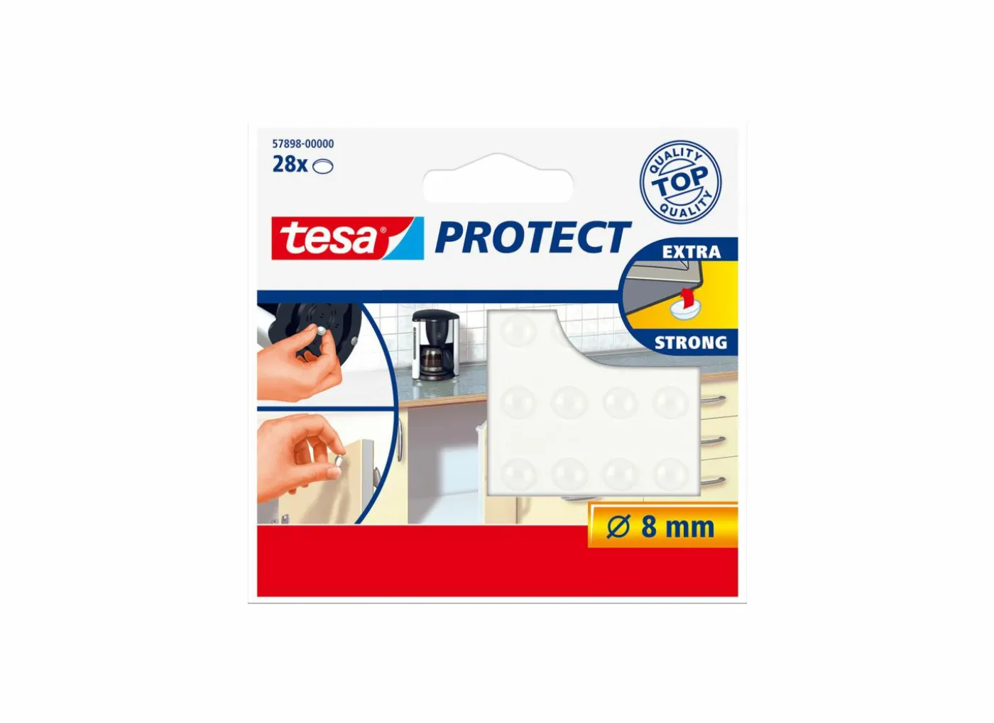 Toebehoren Anti-slip en geluiddempers tesa Ø0,8cm