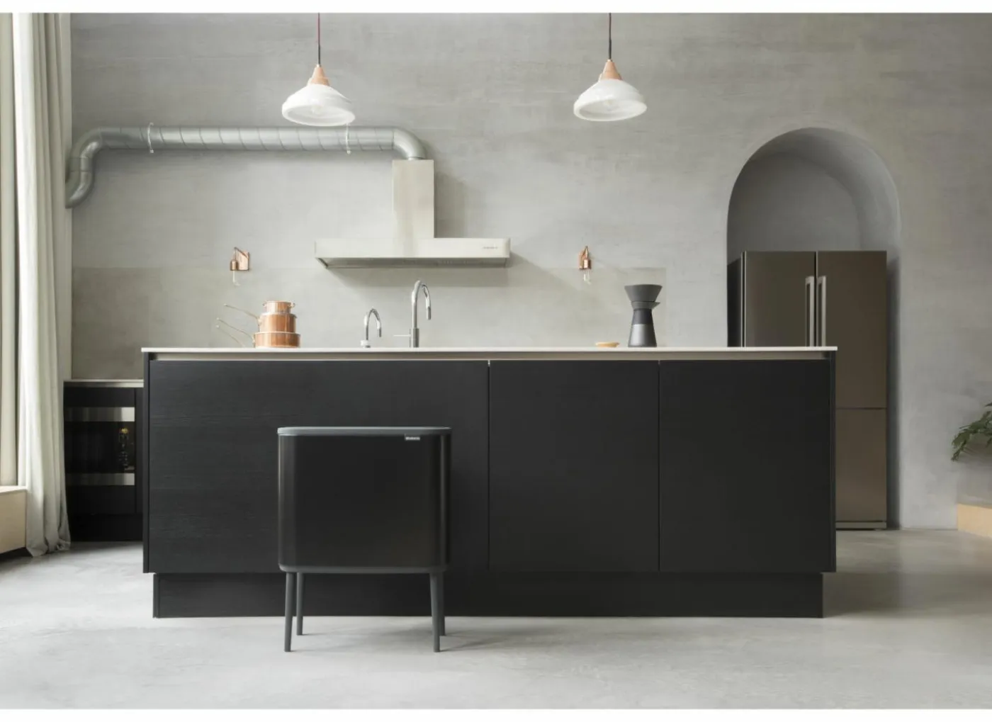 Touch Bin Bo Brabantia 11+23L zwart