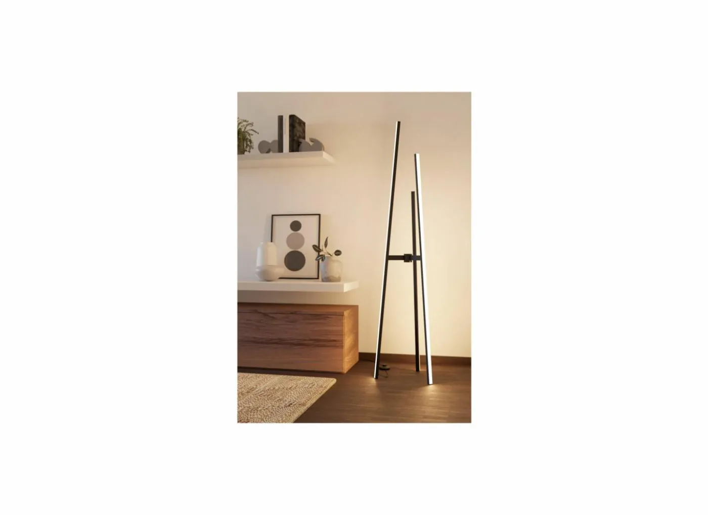 Tripod lamp Mongolana LED H151cm - aluminium - zwart