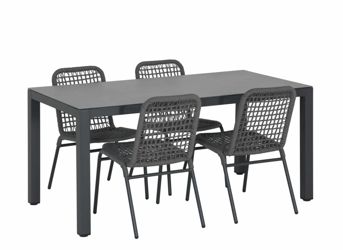 Tuinset Breeze 160x80cm met 4 tuinstoelen Hopi