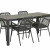 Tuinset Breeze 160x80cm met 4 tuinstoelen Hopi