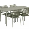 Tuinset Phi 150x80cm met 4 tuinstoelen Phi