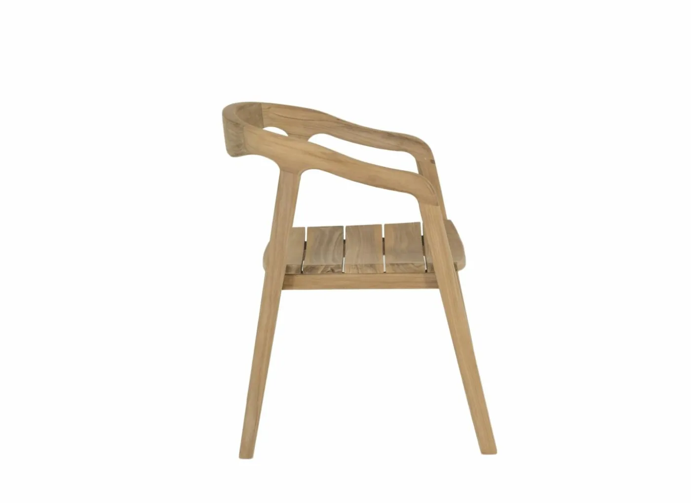 Tuinstoel Cato 52x50x80cm - teak massief - naturel