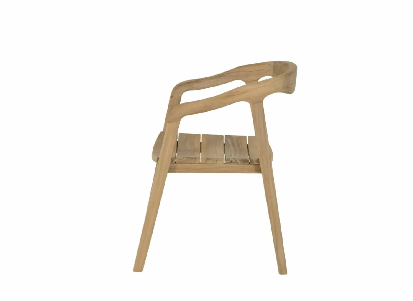 Tuinstoel Cato 52x50x80cm - teak massief - naturel