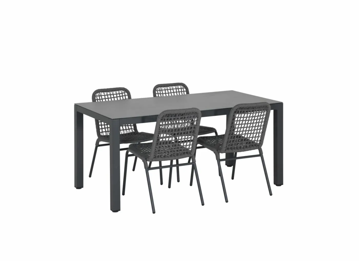 Tuinstoel Hopi 55x61x81cm - artificial rattan - antraciet