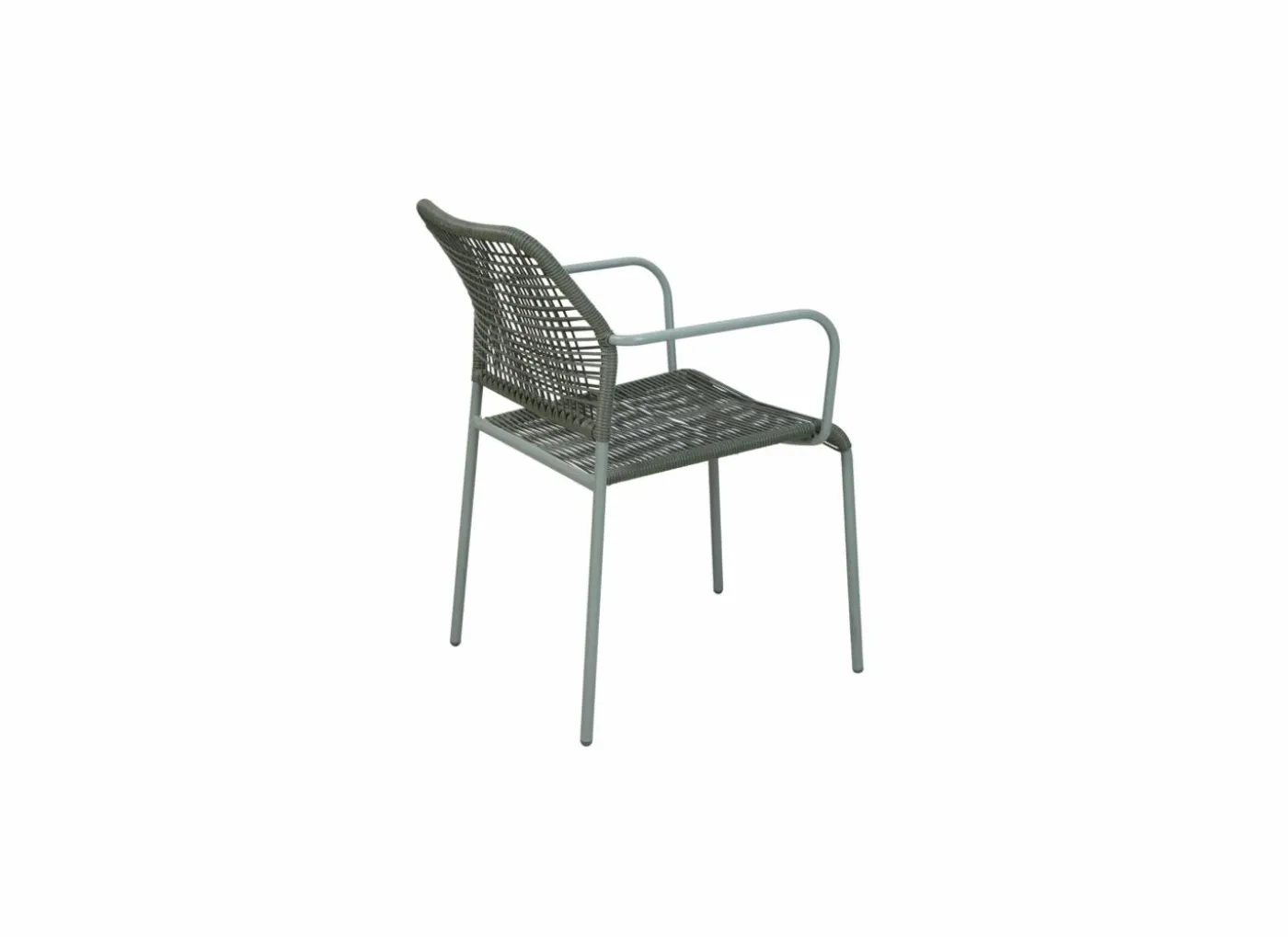 Tuinstoel Phi staal rotan groen