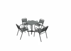 Tuintafel Lush 70x70x72cm - aluminium - antraciet