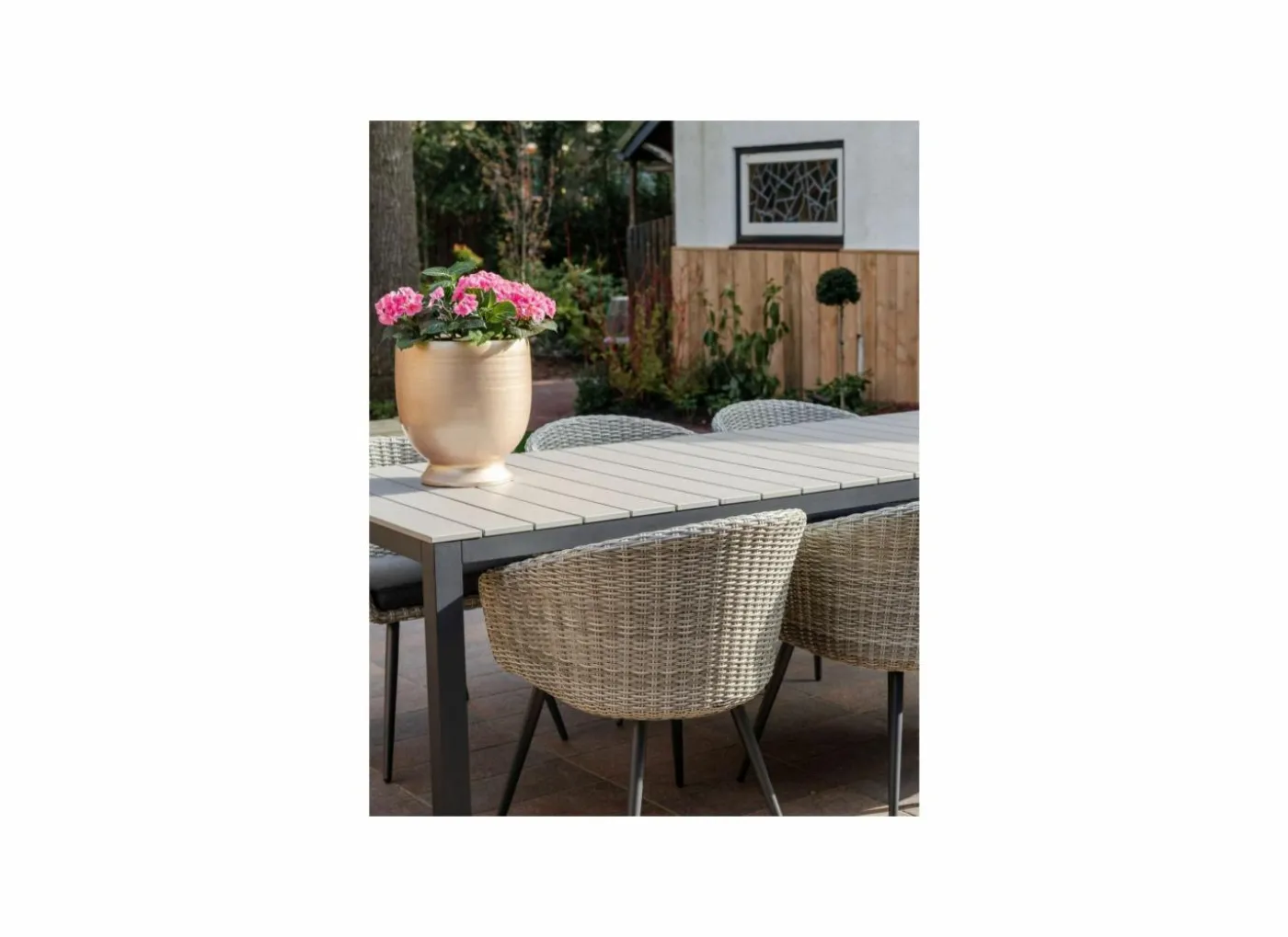 Tuintafel Shore 220x90cm - aluminium - antraciet
