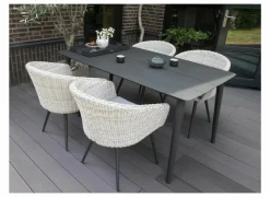 Tuintafel Shore 180x90cm - aluminium - antraciet