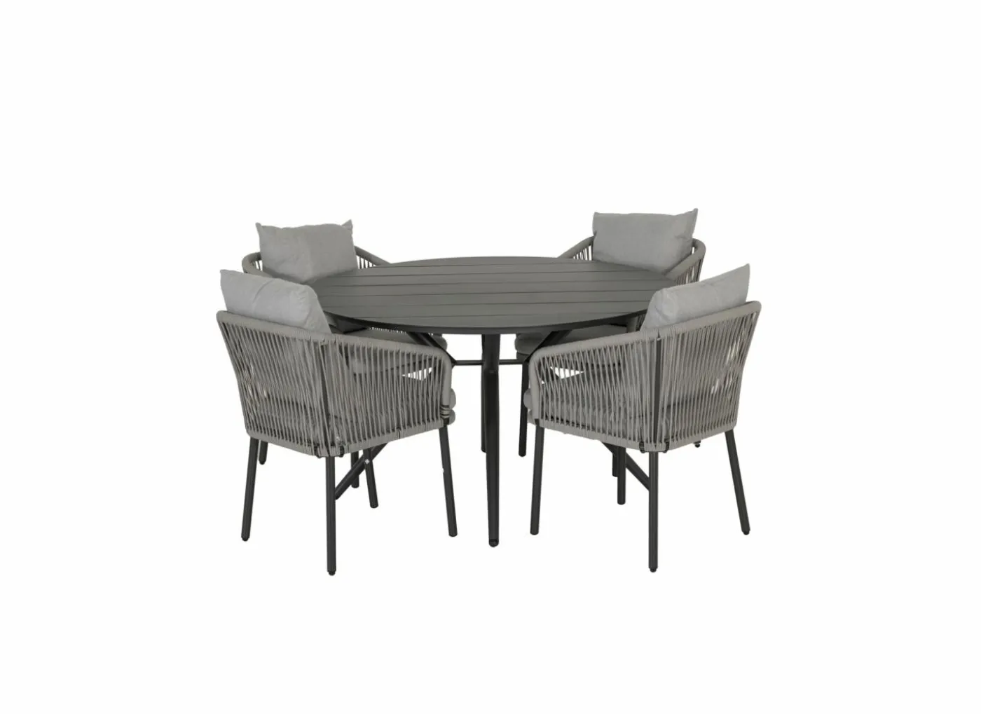 Tuintafel Shore Ø126,5x75cm aluminium antraciet