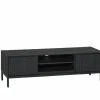 Tv-meubel Aquilano 145cm - acacia massief & decor - zwart