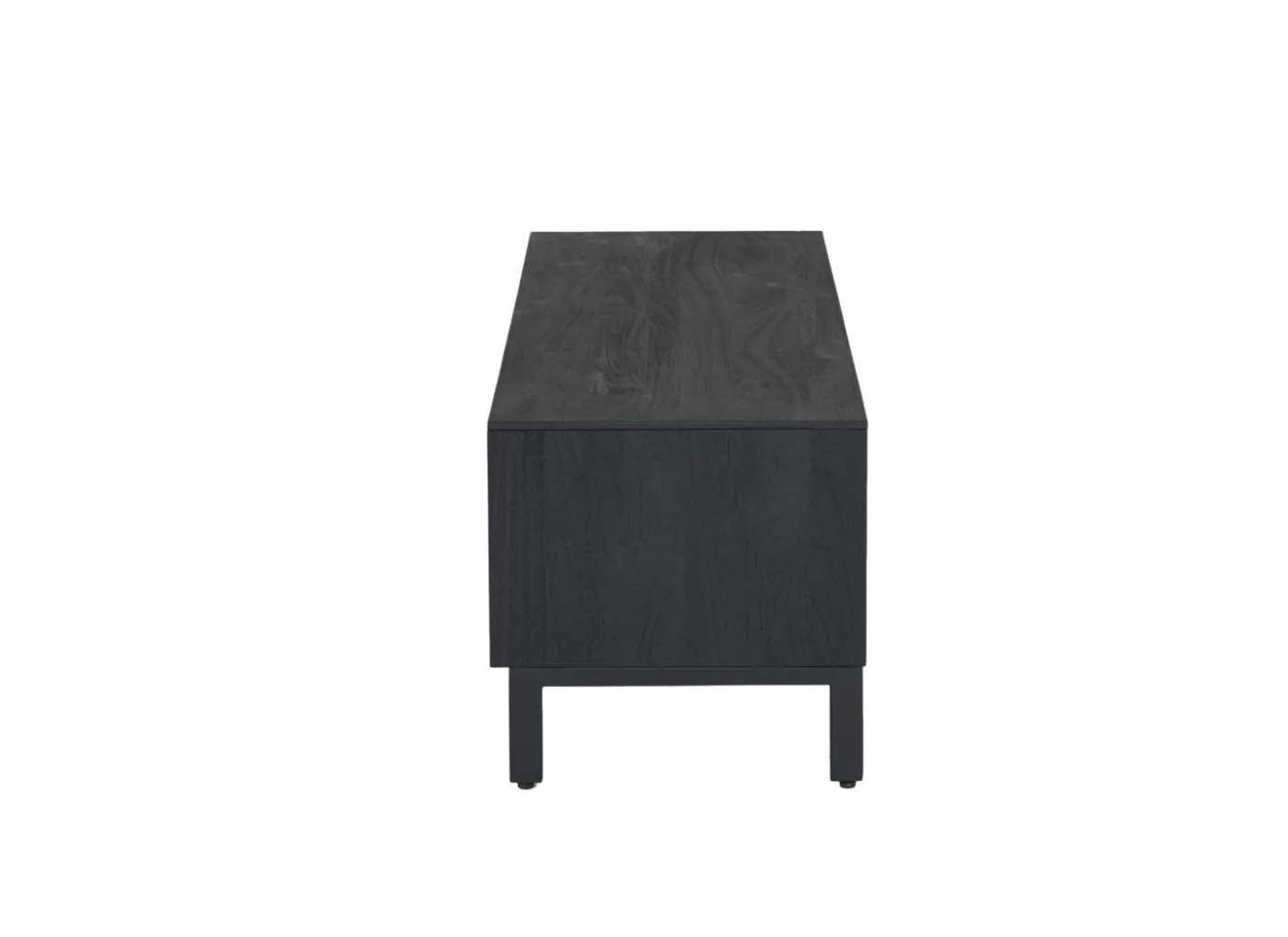 Tv-meubel Aquilano 145cm - acacia massief & decor - zwart