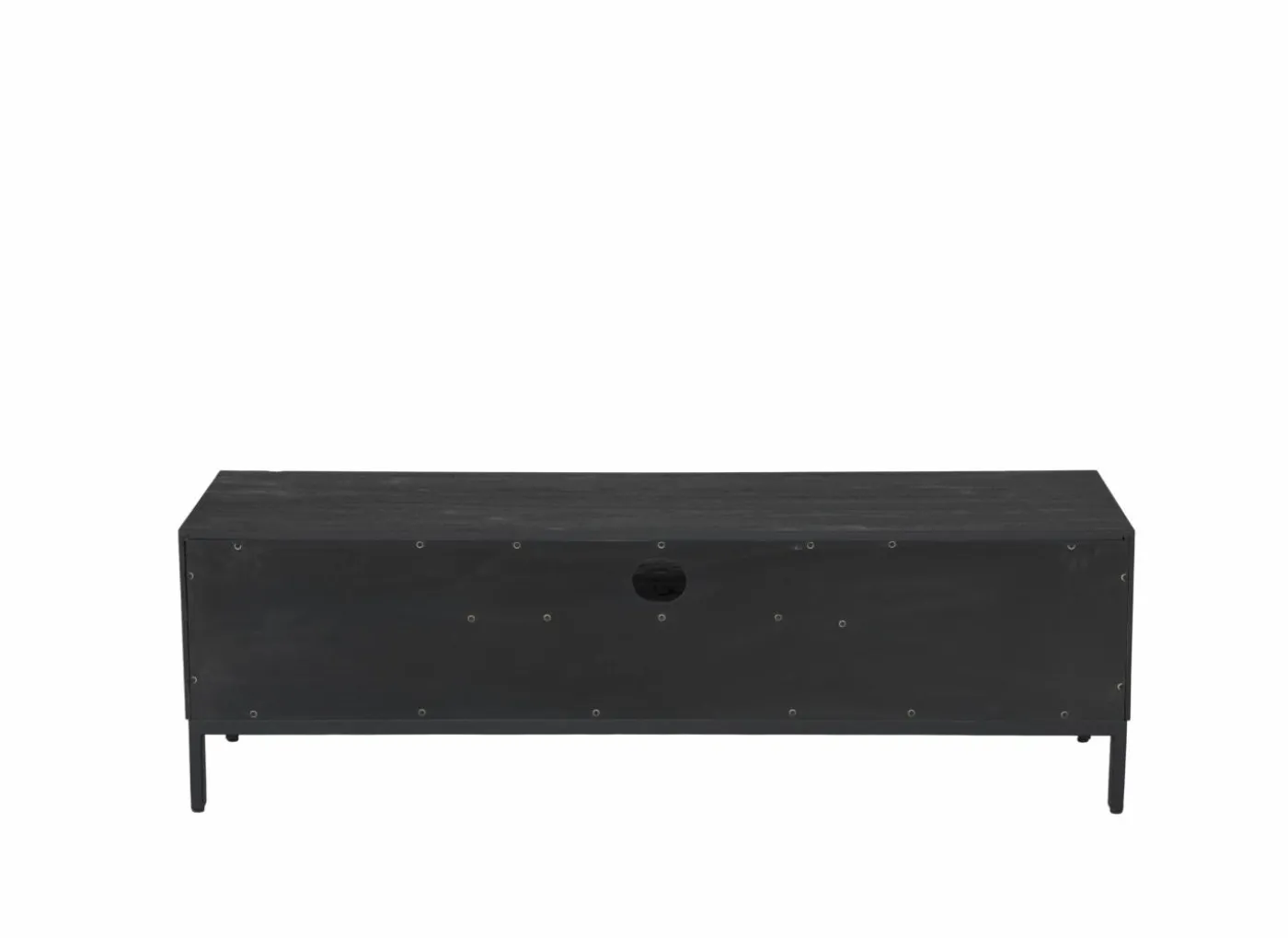 Tv-meubel Aquilano 145cm - acacia massief & decor - zwart
