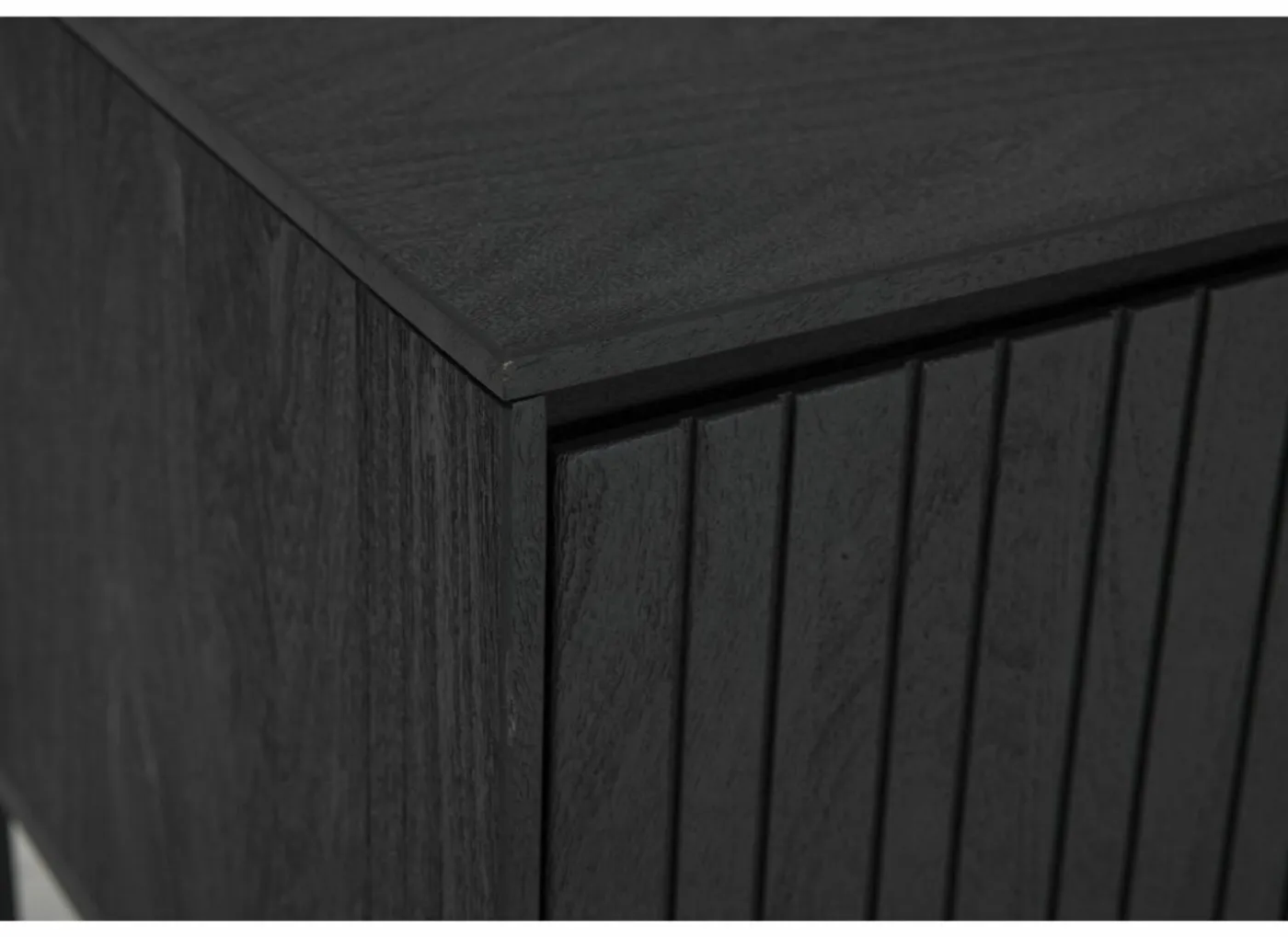 Tv-meubel Aquilano 145cm - acacia massief & decor - zwart
