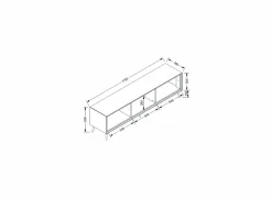 Tv-meubel Arona 175cm - melamine - wit