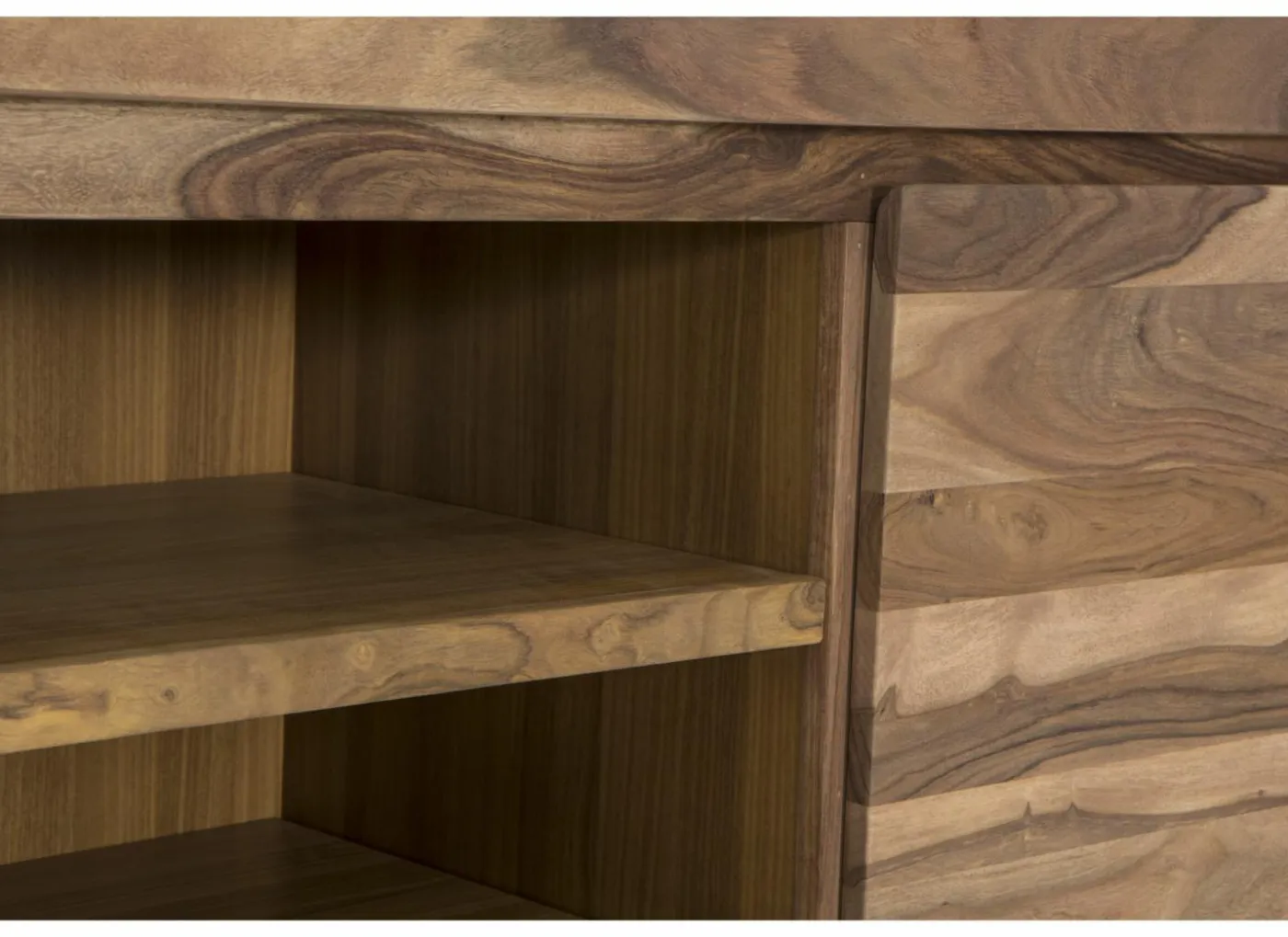 Tv-meubel Carbone 150cm - sheesham massief & decor - naturel