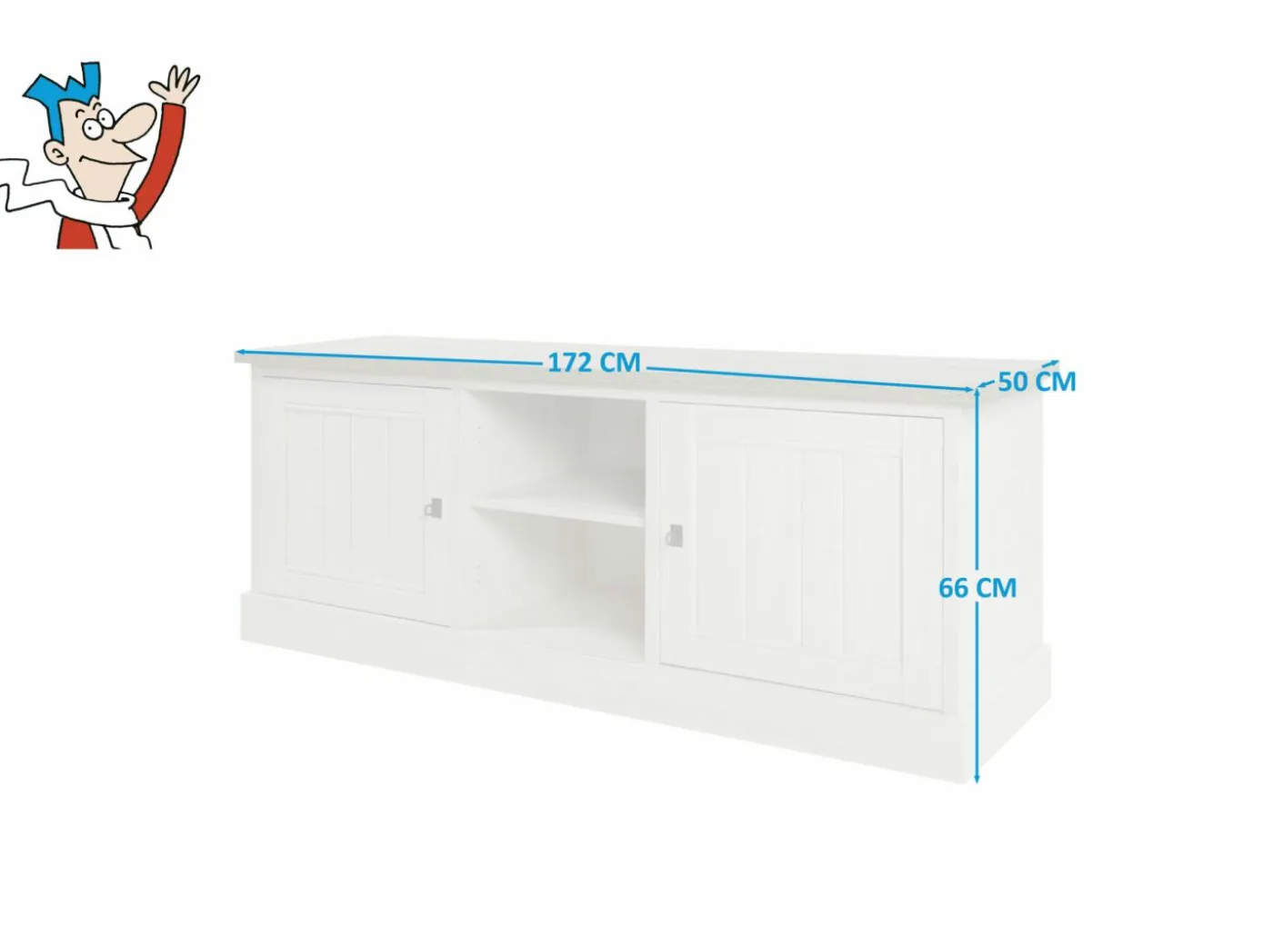Tv-meubel 172cm - decor - lariks & bruine eik