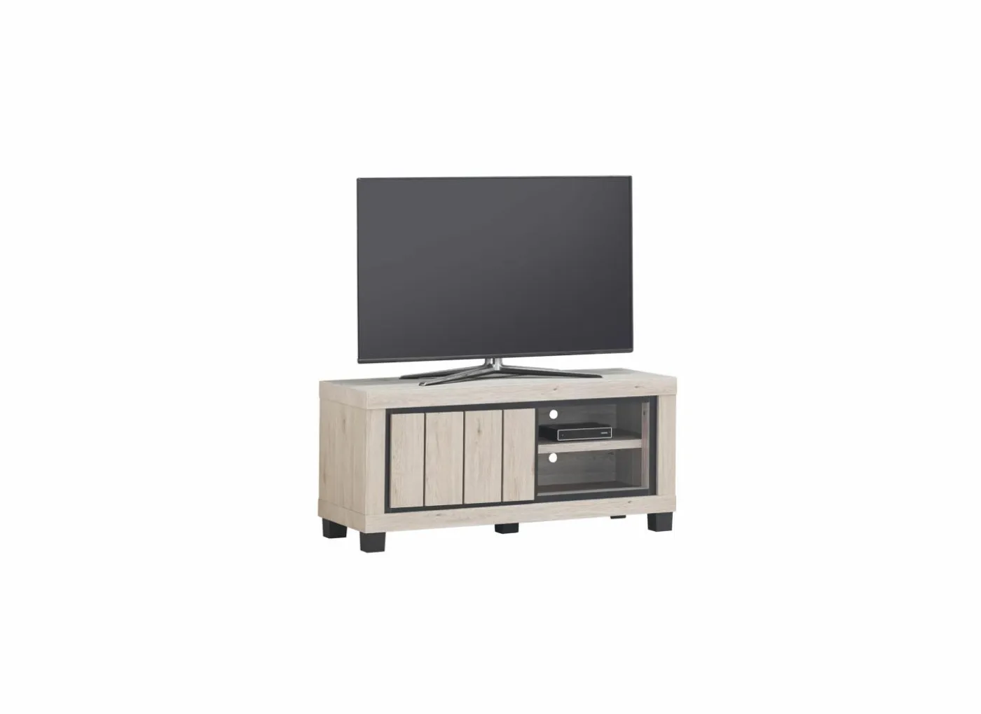 Tv-meubel Eureka 120cm - decor - natural oak & black