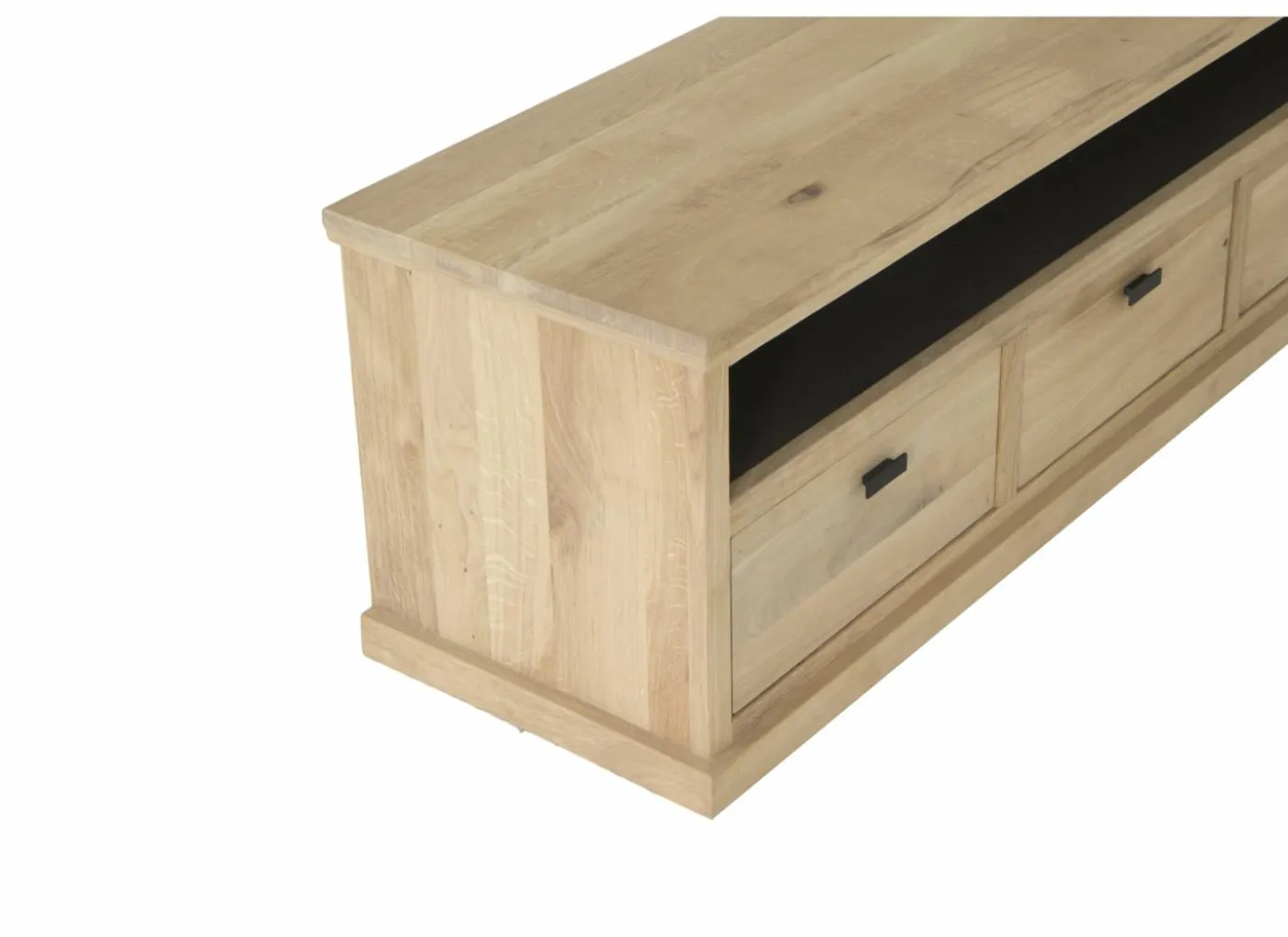 Tv-meubel Grimaldi 160cm - eik massief & decor - naturel