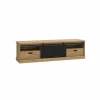 Tv-meubel Kaszimiro 203cm - decor - waterford eik & zwart