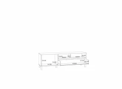 Tv-meubel Killarney 158cm - decor - mauvella eik & zand