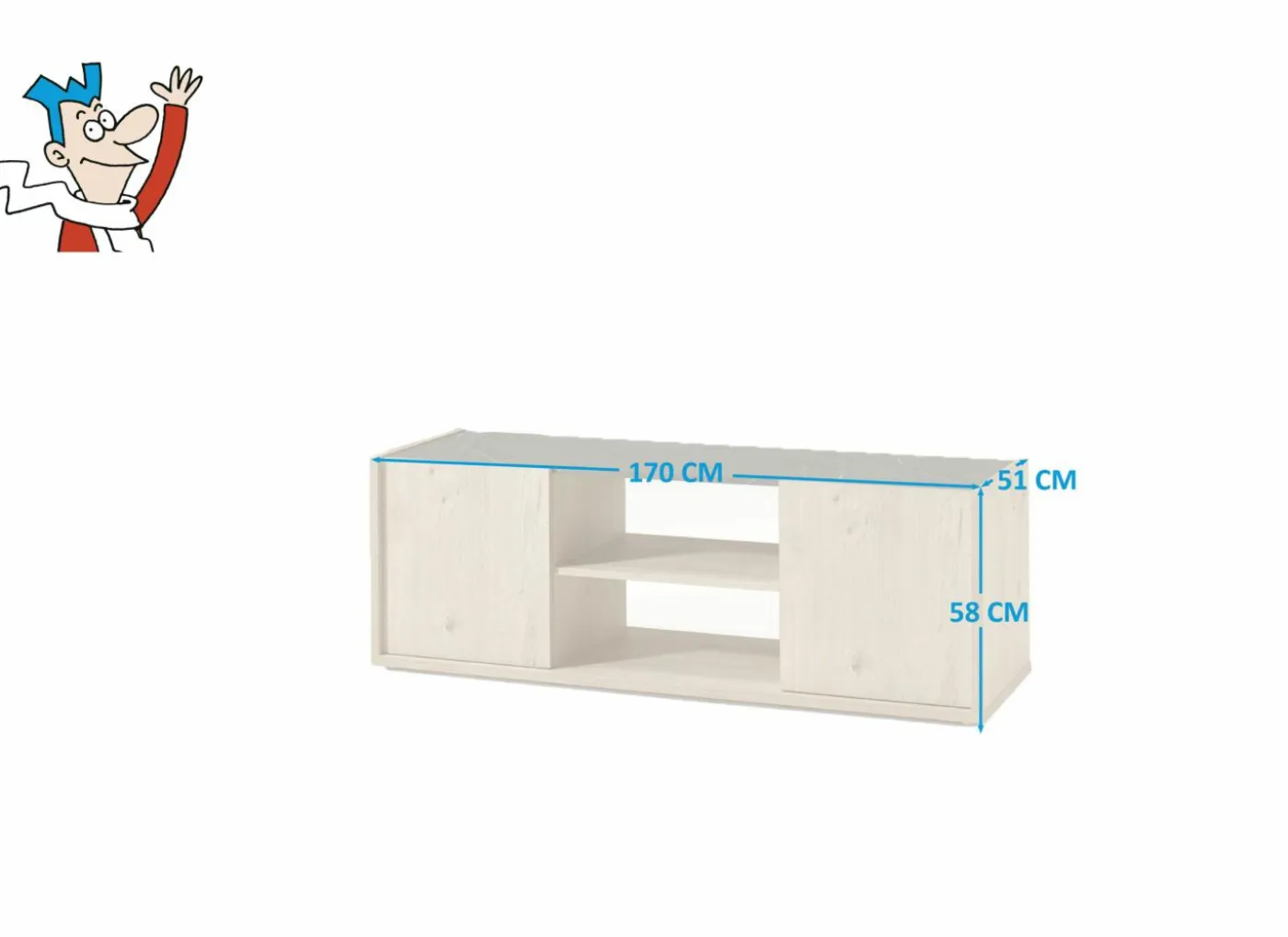 Tv-meubel Mambo 170cm - decor - herfst eik