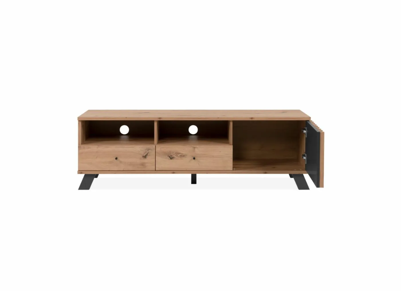 Tv-meubel Medan 138cm - melamine - artisanale eik