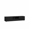 Tv-meubel Media 177cm - melamine - zwart