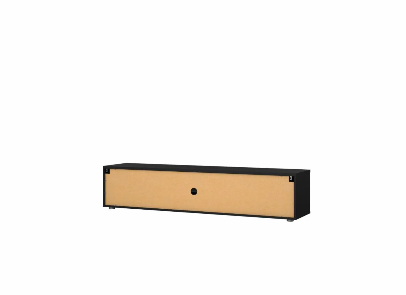Tv-meubel Media 177cm - melamine - zwart