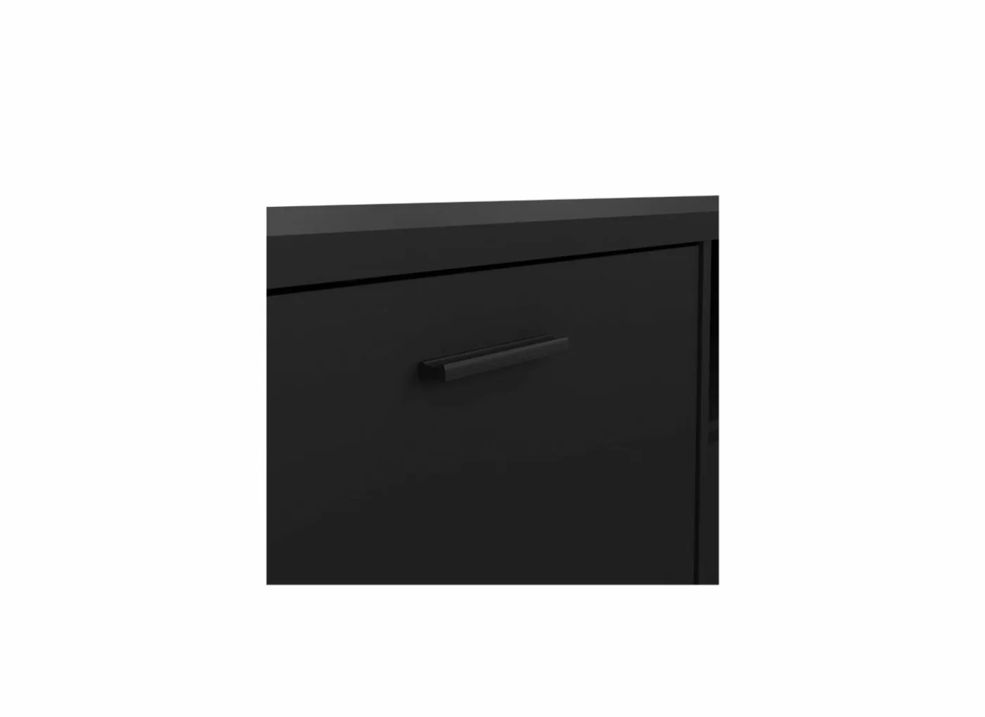 Tv-meubel Media 177cm - melamine - zwart