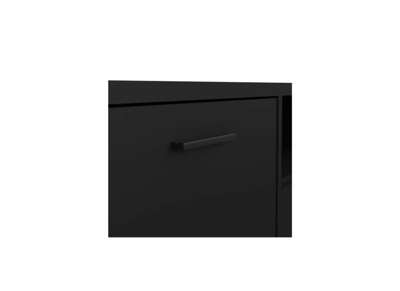 Tv-meubel Media 148cm - melamine - zwart